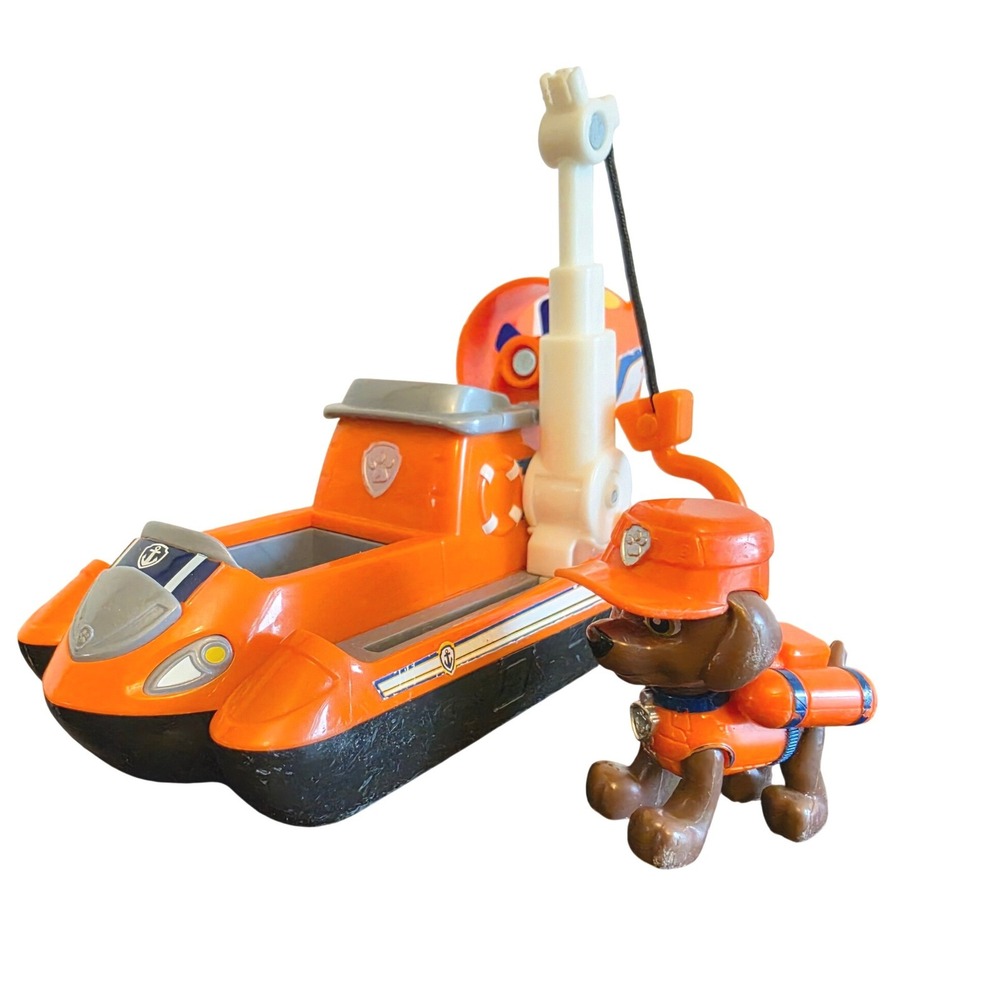 Paw Patrol Zuma Hovercraft Vehicle with Zuma Figure Spin Master Orange